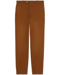 Gucci - Cotton Slim-fit Drill Trousers - Lyst