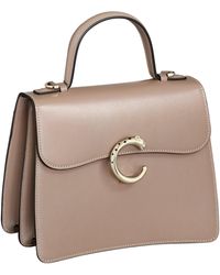 Cartier - Small Leather Panthère C De Top-Handle Bag - Lyst