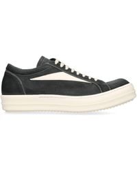 Rick Owens - Nubuck Leather Low-Top Sneakers - Lyst