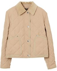 Burberry - Quilted Short Jacket - Lyst