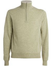 FIORONI CASHMERE - Cashmere Quarter-zip Sweater - Lyst