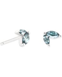 Astrid & Miyu - And Alexandrite Marquise Stud Earrings - Lyst