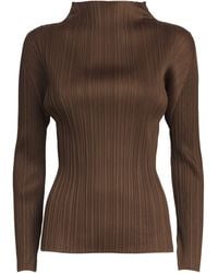 Pleats Please Issey Miyake - New Colorful Basics Long-Sleeve Top - Lyst