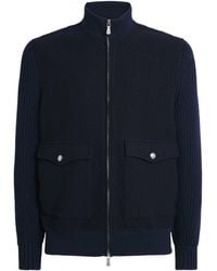 Eleventy - Wool Bomber Jacket - Lyst