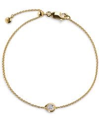 Monica Vinader - Vermeil And Diamond Chain Bracelet - Lyst