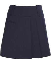Claudie Pierlot - Wool-Blend Pleated Mini Skirt - Lyst
