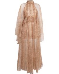 Zimmermann - Silk Memento Smocked Flutter Maxi Dress - Lyst