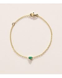 SHAY - And Emerald Baby Heart Bracelet - Lyst