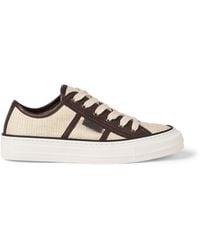 Brunello Cucinelli - Techno Raffia Low-Top Sneakers - Lyst