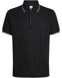 Paul Smith - Signature Stripe Zip-Up Polo Shirt - Lyst