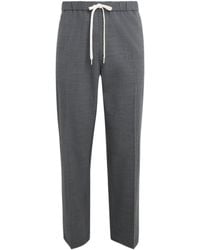 MM6 by Maison Margiela - Drawstring Straight Tailored Trousers - Lyst