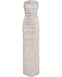 Pamella Roland - Tulle Embellished Strapless Gown - Lyst