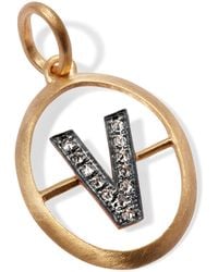 Annoushka - And Diamond Initial V Pendant - Lyst