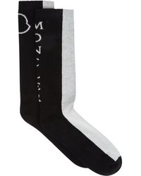 Moncler Logo Socks - White