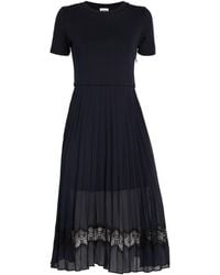 Claudie Pierlot - Pleated Skirt Midi Dress - Lyst
