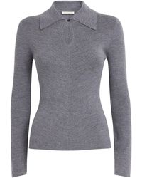 Emilia Wickstead - Wool Cashfeel Collared Sweater - Lyst