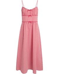 Doen - Seersucker Gingham Belline Midi Dress - Lyst