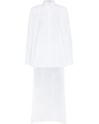 Alaïa - Cotton Poplin Asymmetric Shirt - Lyst