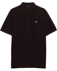 Prada - Cotton Piqué Polo Shirt - Lyst