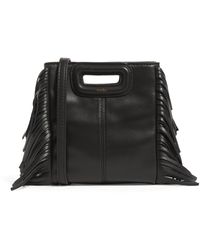 Maje - Mini Leather 'M' Top-Handle Bag - Lyst