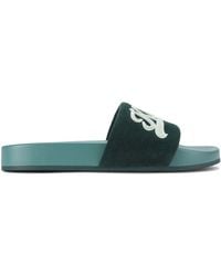 Kurt Geiger - Suede Script Slides - Lyst