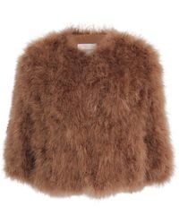Yves Salomon - Feather Cropped Jacket - Lyst