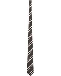 Saint Laurent - Silk Striped Tie - Lyst