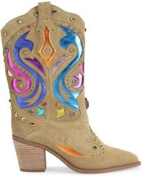 Kurt Geiger - Suede Kensington Cowboy Boots - Lyst
