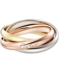 Cartier - Medium, And Rose Trinity Ring - Lyst