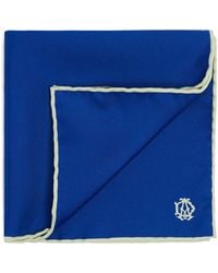 dunhill - Mulberry Silk Cypher Logo Pocket Square - Lyst