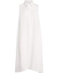 Eskandar - Linen Sleeveless Midi Shirt Dress - Lyst