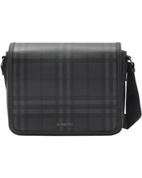 Burberry - City Check Messenger Bag - Lyst