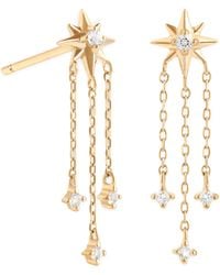 Astrid & Miyu - And Topaz Shooting Star Earrings - Lyst