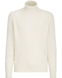 Brunello Cucinelli - Cashmere Cable-Knit Rollneck Sweater - Lyst