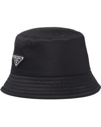Prada - Mens Black Logo Re-nylon Bucket Hat - Lyst
