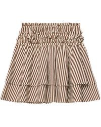 AllSaints - Cotton Stripe Kali Mini Skirt - Lyst