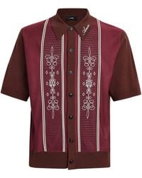 Amiri - Wool-Blend Panelled Knit Shirt - Lyst