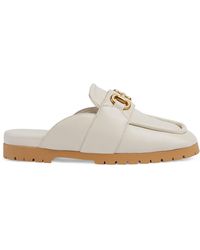 Gucci - Leather Lug-sole Horsebit Loafers - Lyst