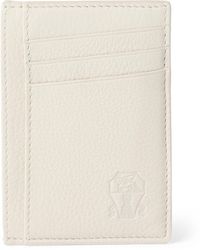 Brunello Cucinelli - Grained Leather Card Holder - Lyst