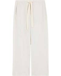 Max Mara - Cotton Argento Wide-Leg Trousers - Lyst
