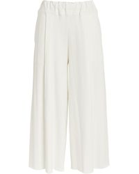 Issey Miyake - Cropped Campagne Wide-leg Trousers - Lyst