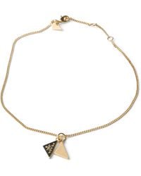 Prada - Triangle Logo Pendant Necklace - Lyst
