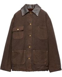 Prada - Canvas Oversized Jacket - Lyst