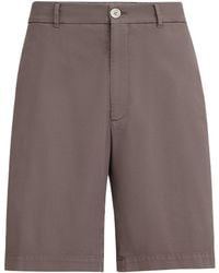 Brunello Cucinelli - Garment-Dyed Cotton Gabardine Bermuda Shorts - Lyst