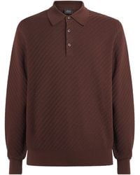 Brioni - Cotton-Silk-Cashmere Woven Polo Shirt - Lyst