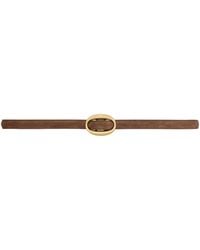 Saint Laurent - Leather Oval Buckle Belt - Lyst