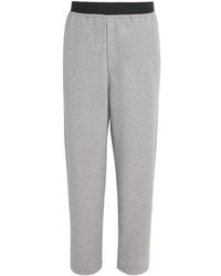 MM6 by Maison Margiela - Cotton-Blend Wide-Leg Sweatpants - Lyst