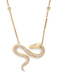 Jacquie Aiche - Yellow Gold And Diamond Snake Necklace - Lyst
