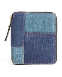 COMME DES GARÇONS PLAY - Lambskin Denim-Patch Bifold Wallet - Lyst