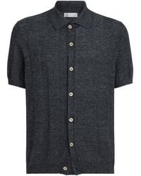 Brunello Cucinelli - Linen-Cotton Polo Sweater - Lyst